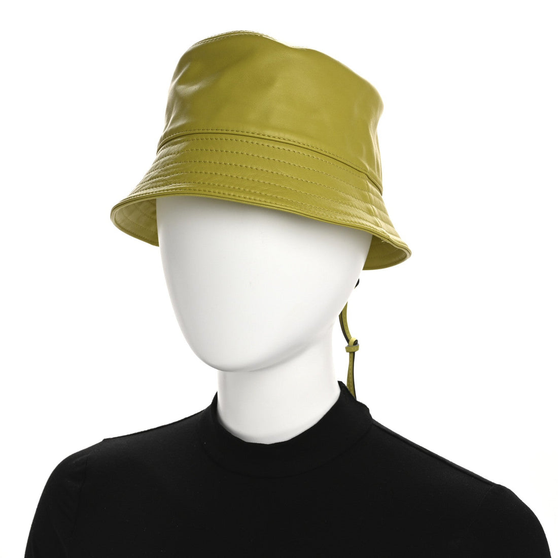 Lambskin Bucket Hat 57 Lime Yellow