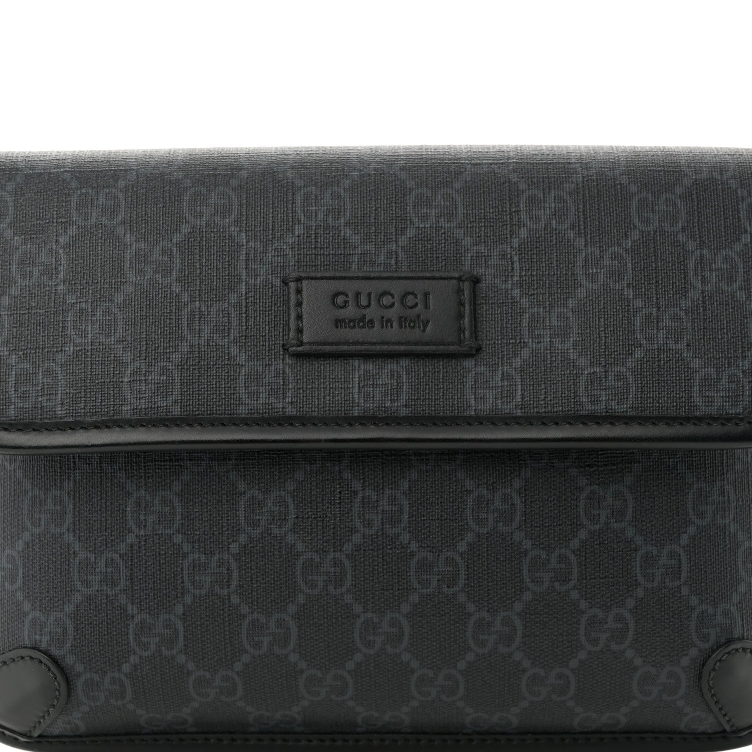 GG Supreme Monogram Web Slim Belt Bag Black Grey
