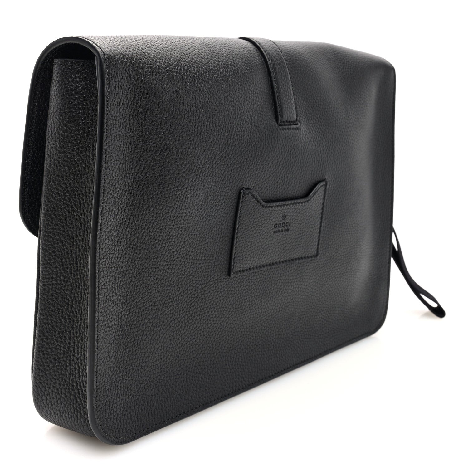 GG Calfskin Web Medium Business Case Black