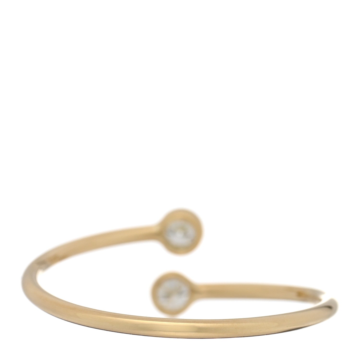 18K Yellow Gold Diamond Elsa Peretti Hoop Ring 53 6.25