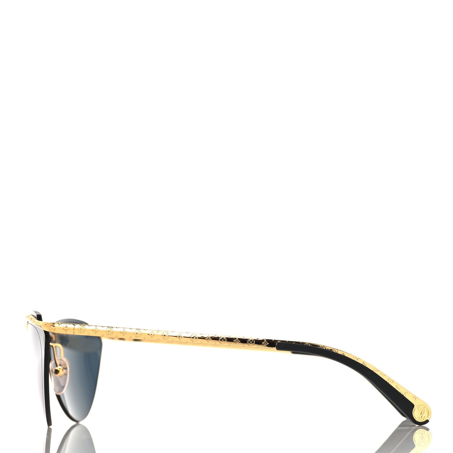 Metal LV Mirrored Cat Eye Sunglasses Z1039E Gold