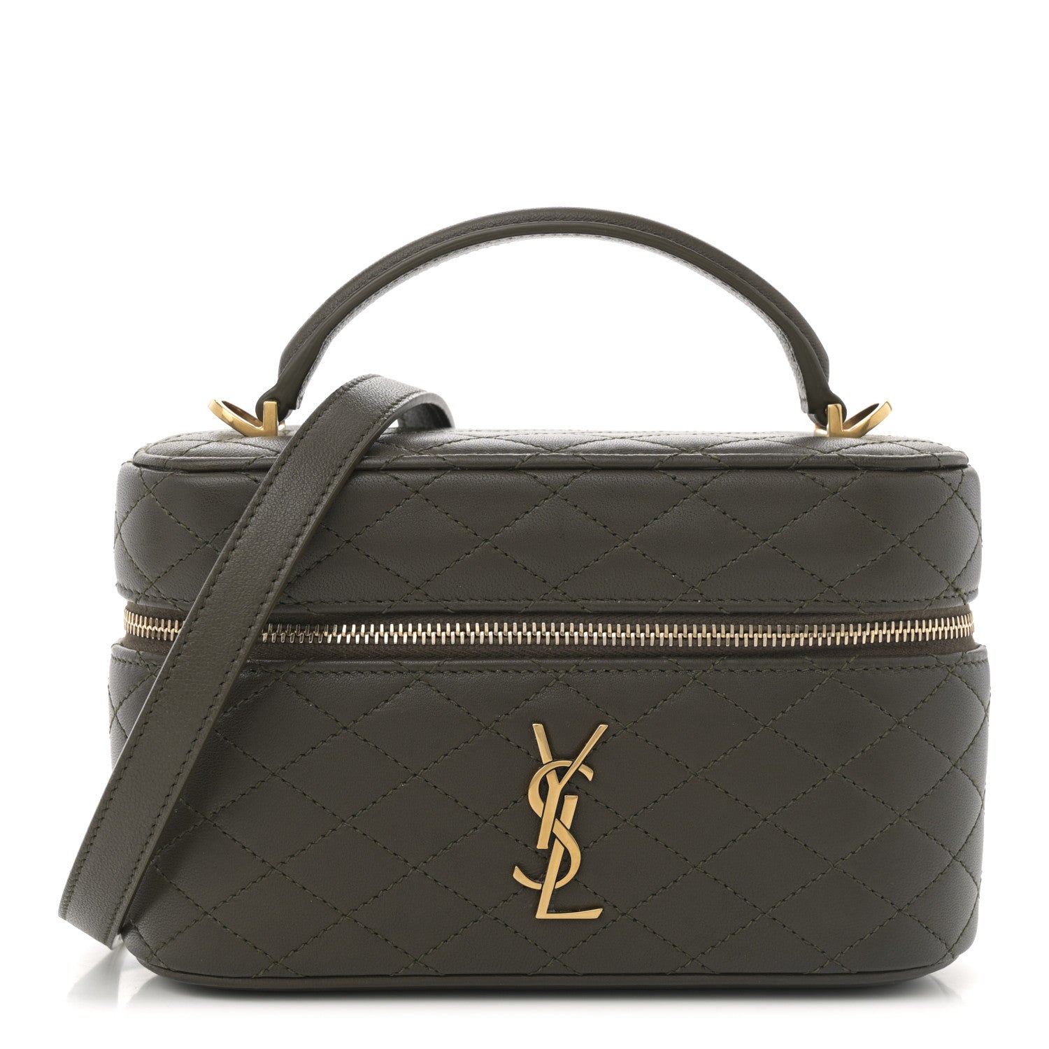 Lambskin Quilted Mini Gaby Vanity Case Light Musk