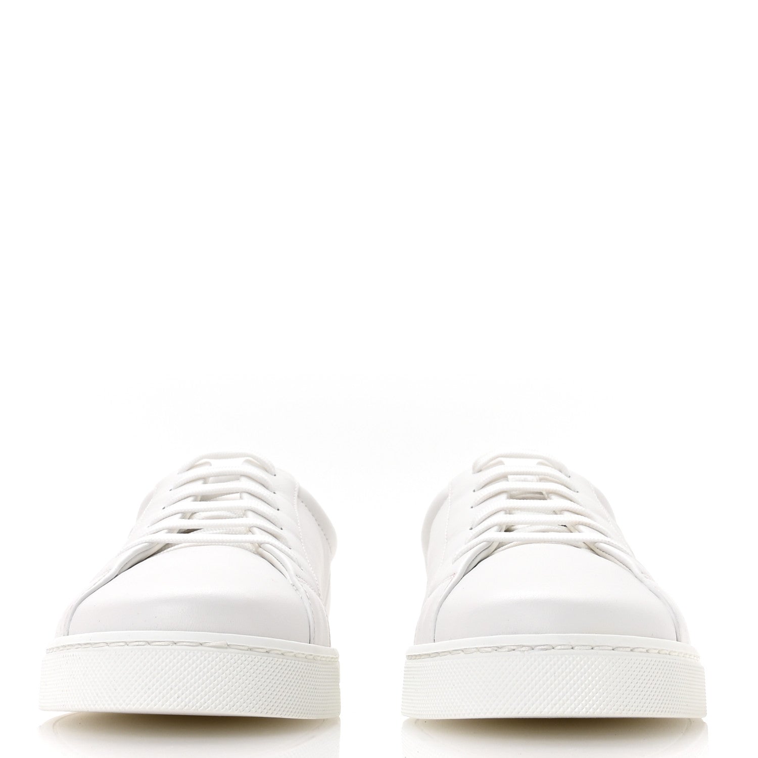 Vitello Karligraphy Embossed Low Top Sneakers 38.5 White