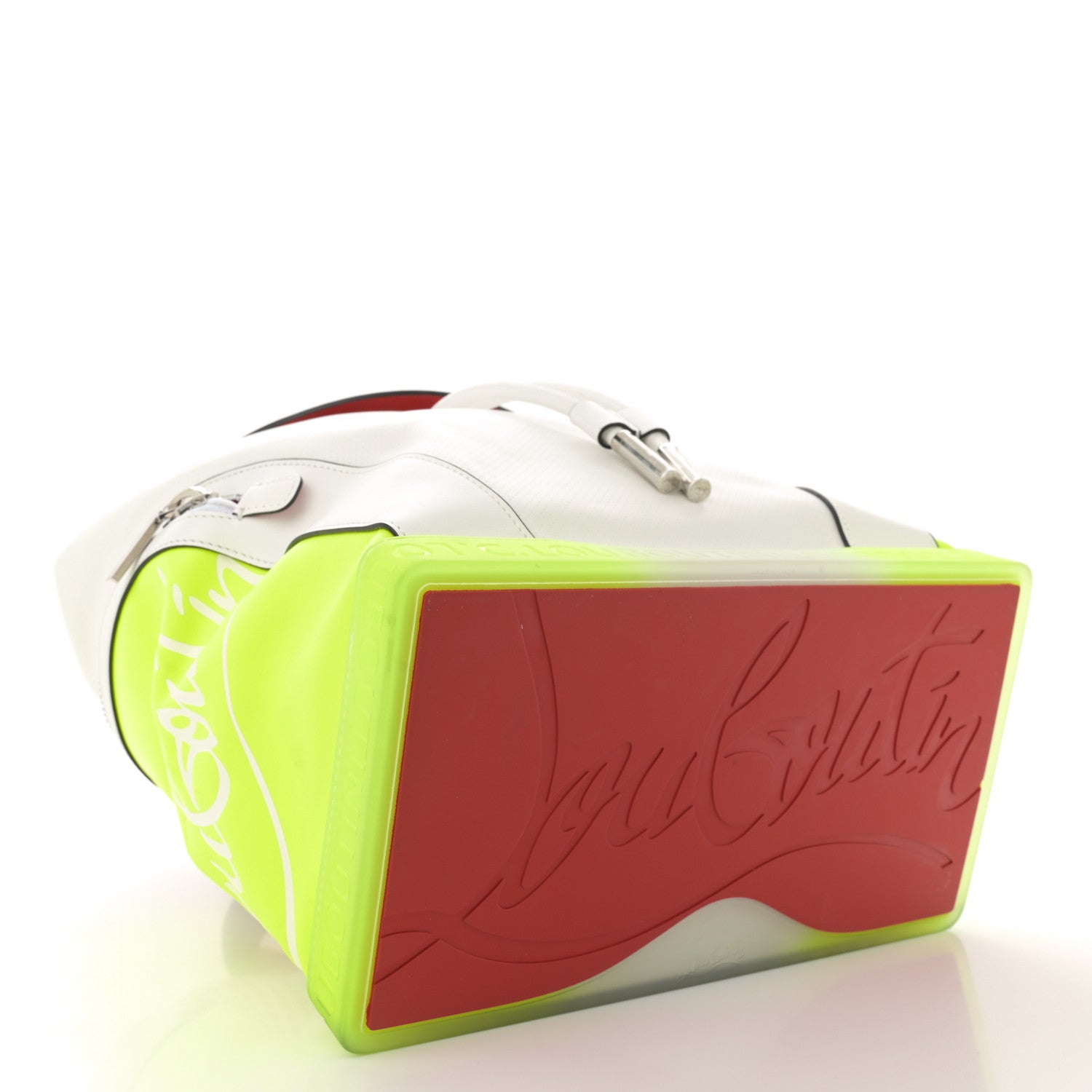 Calfskin Explorafunk Backpack Bianco Fluo Yellow