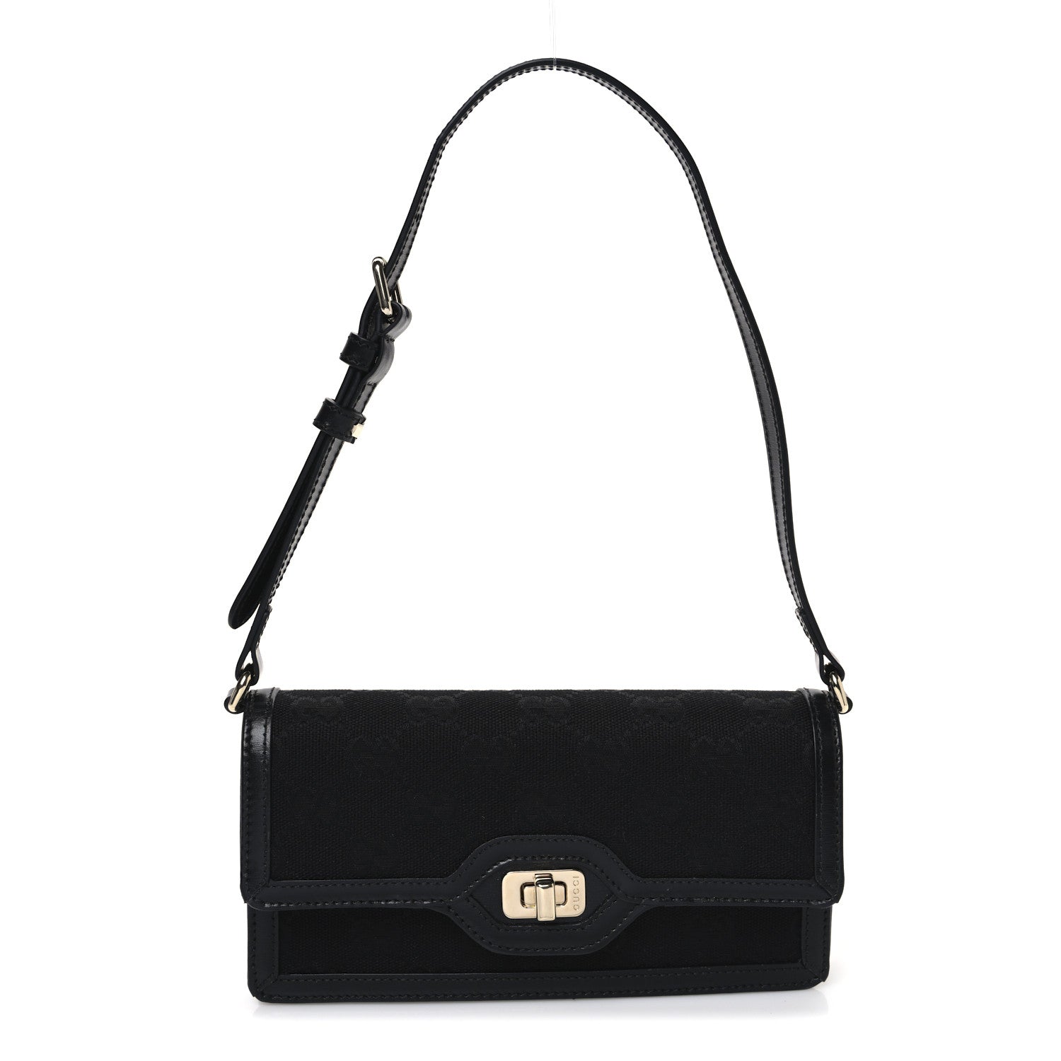 GG Monogram Mini Luce Shoulder Bag Black