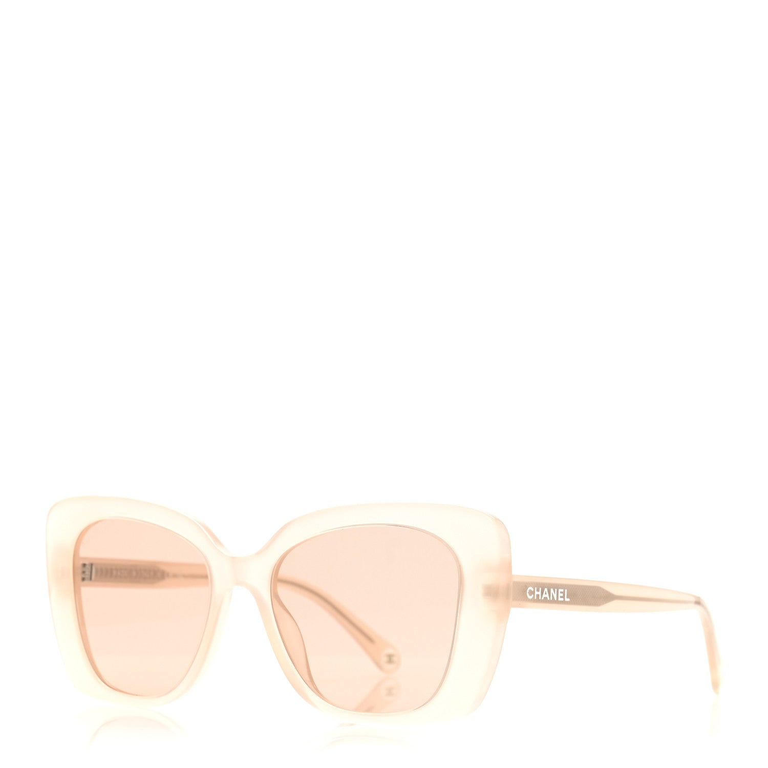 Acetate Rectangle Sunglasses 5504 Light Pink