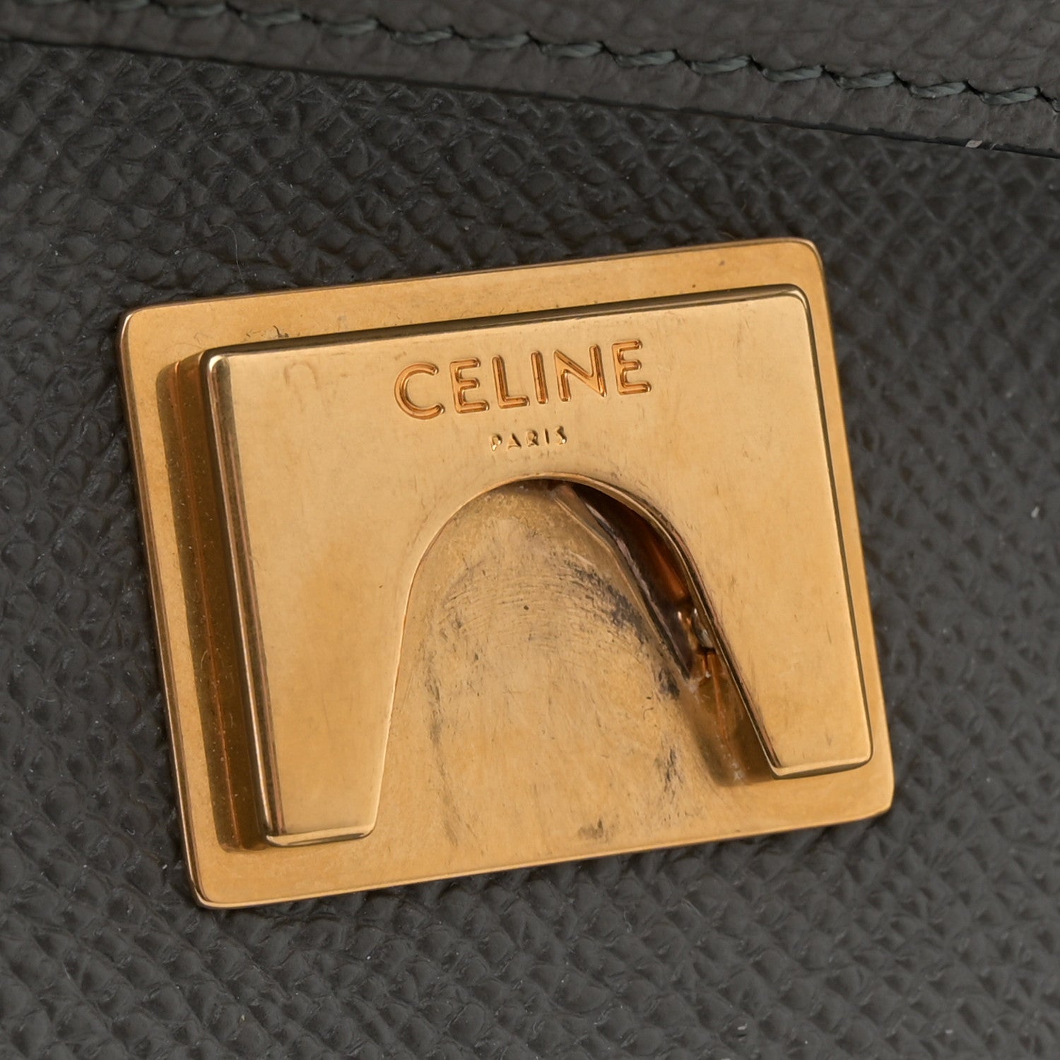 Grained Calfskin Micro Belt Bag Grey