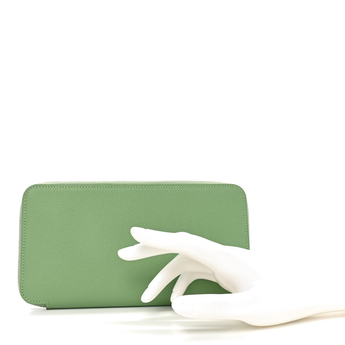 Epsom Silk'In Wallet Vert Criquet
