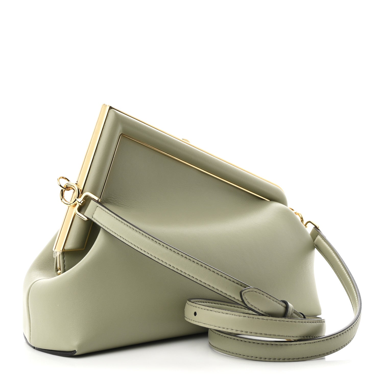 Shiny Nappa Midi Fendi First Green Tea