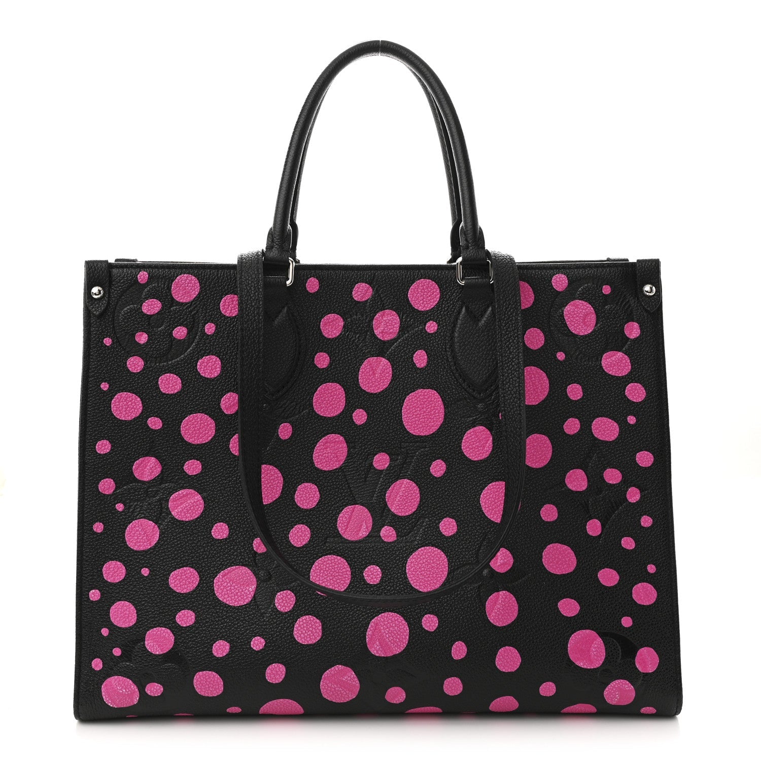 LV X YK Empreinte Monogram Giant Onthego MM Black Fuchsia