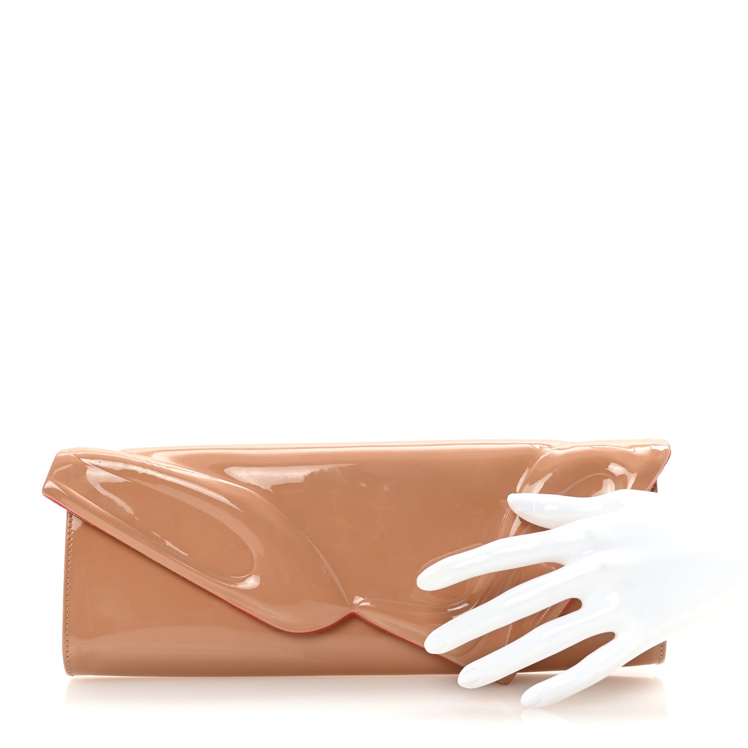 Patent So Kate Baguette Clutch Nude