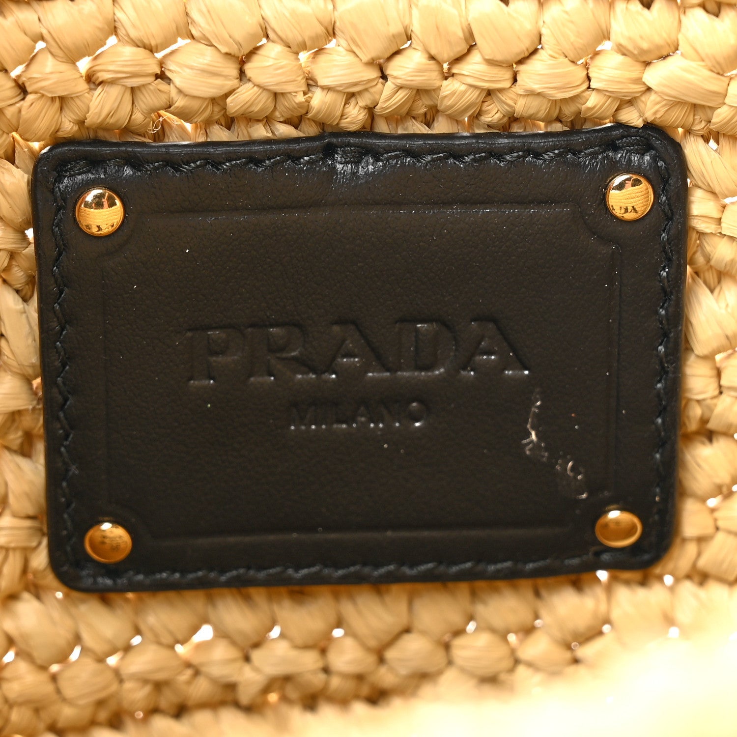 Yarn Raffia Effect Crochet Embroidered Logo Tote Messenger Bag Naturale