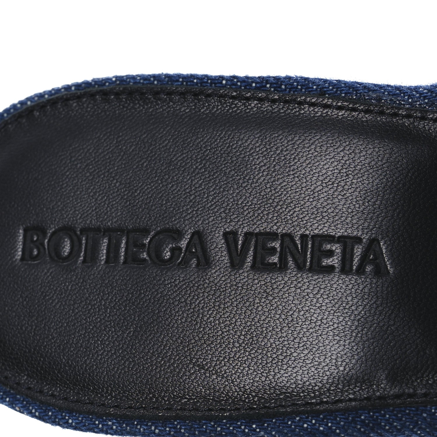 Denim Intrecciato Lido Mule 90 Sandals 39.5 Indigo