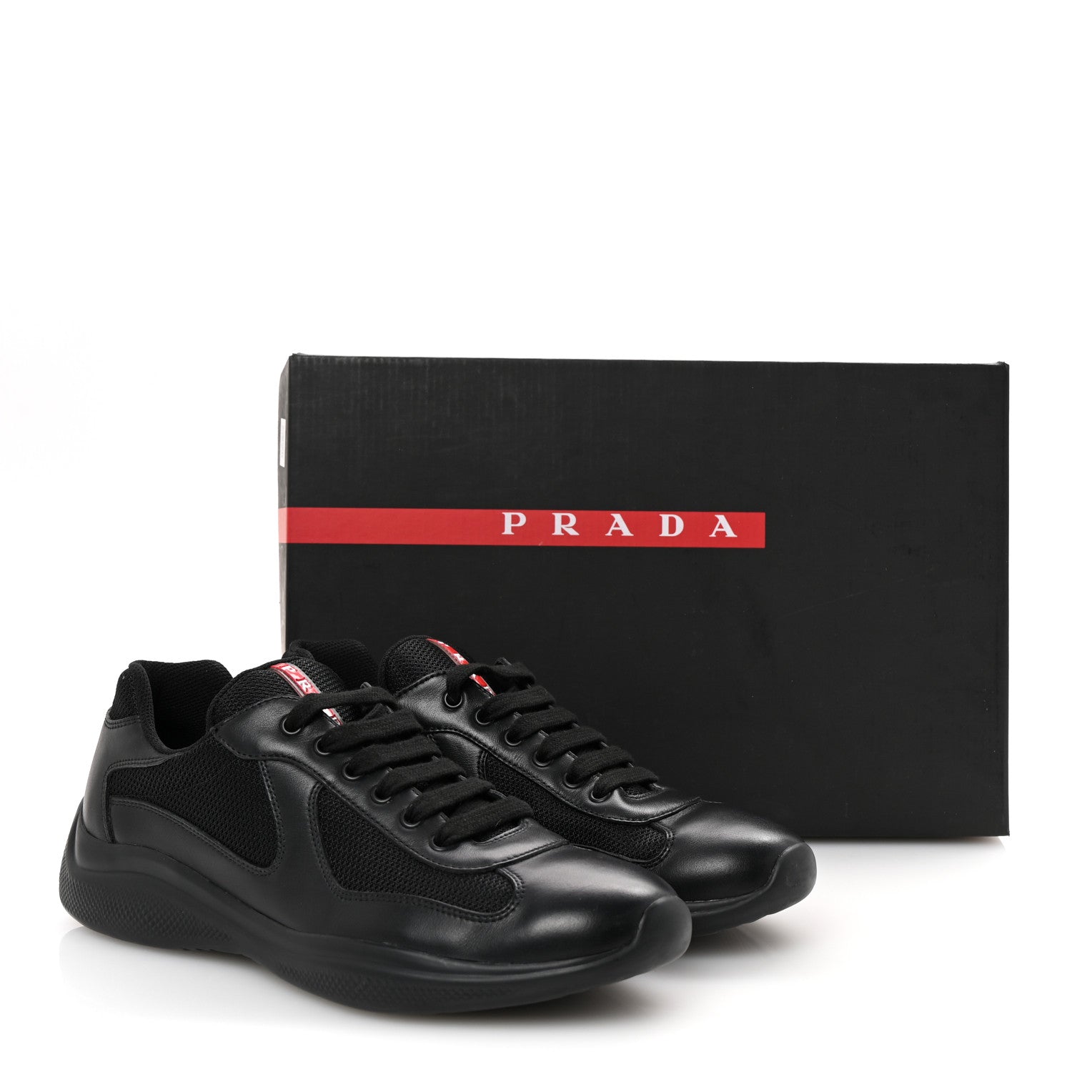 Vitello Soft Mesh Mens America's Cup Sneakers  9.5 Black