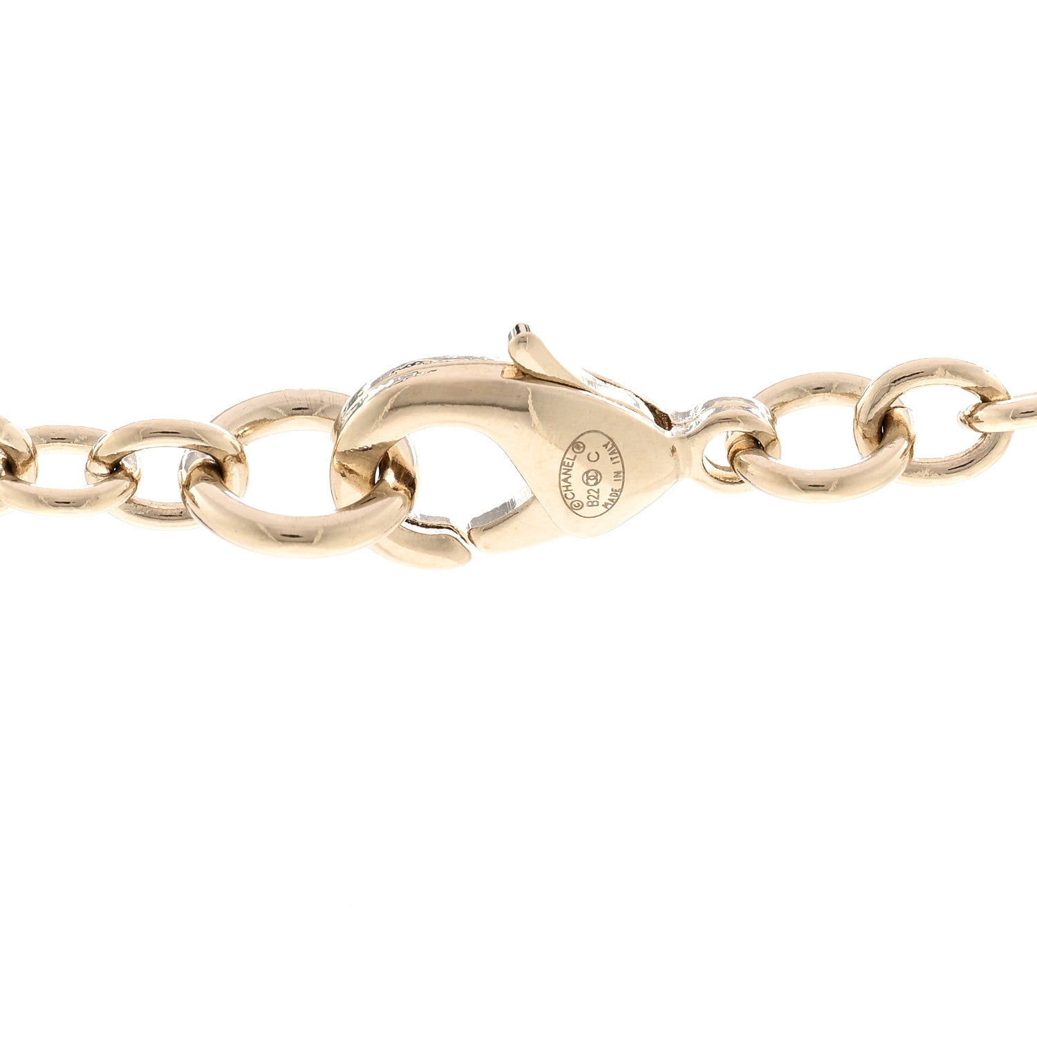 Metal CC Lion Book Locket Necklace Gold