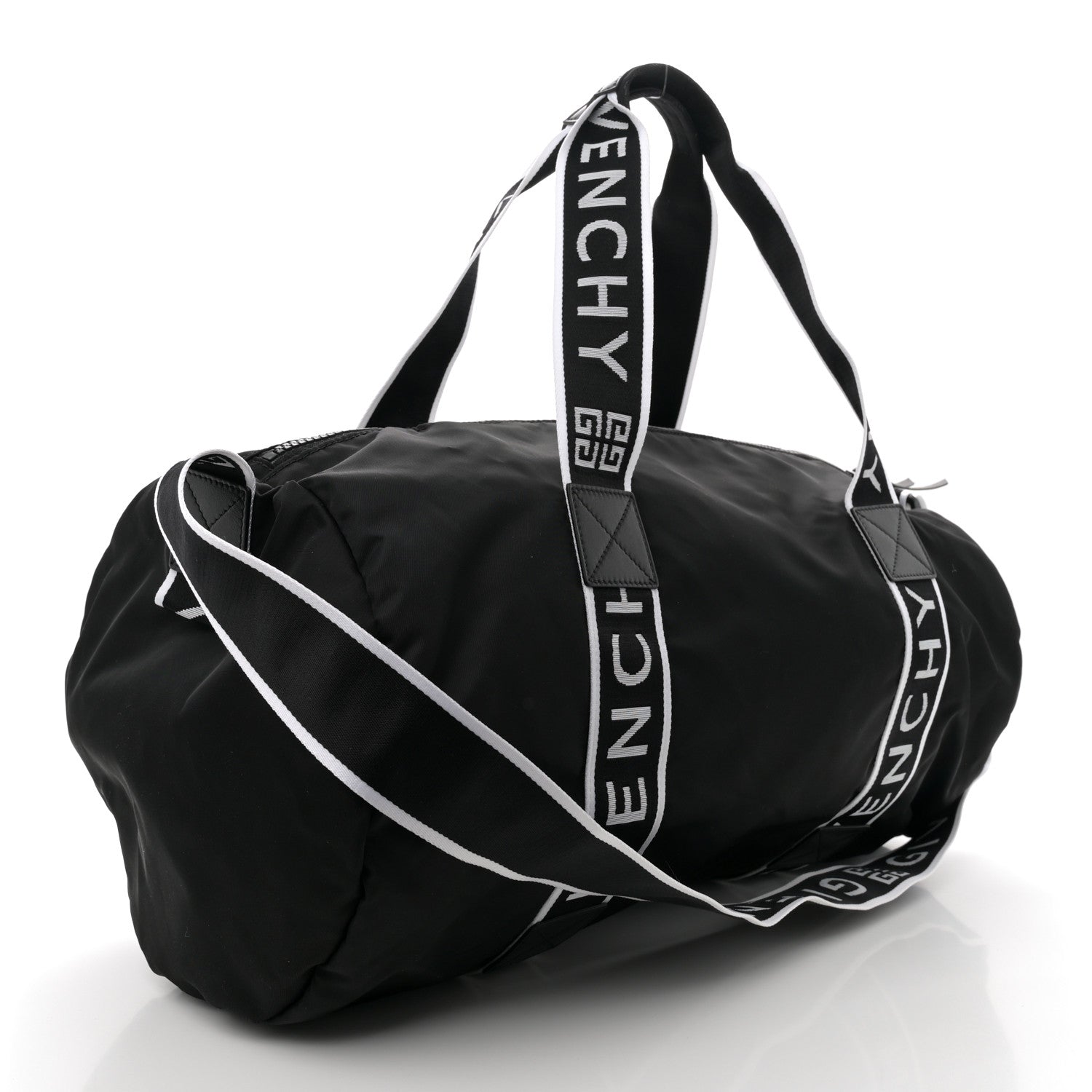 Nylon Logo Gym Duffle Black