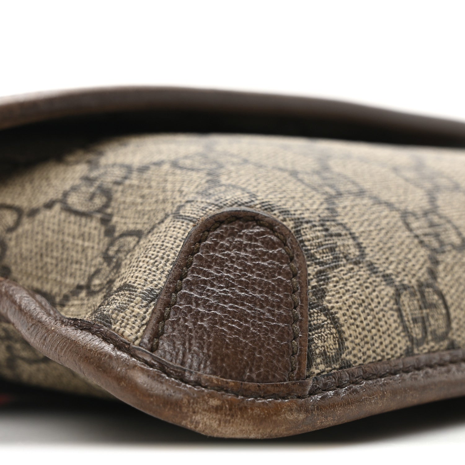 GG Supreme Monogram Neo Vintage Web Belt Bag Brown