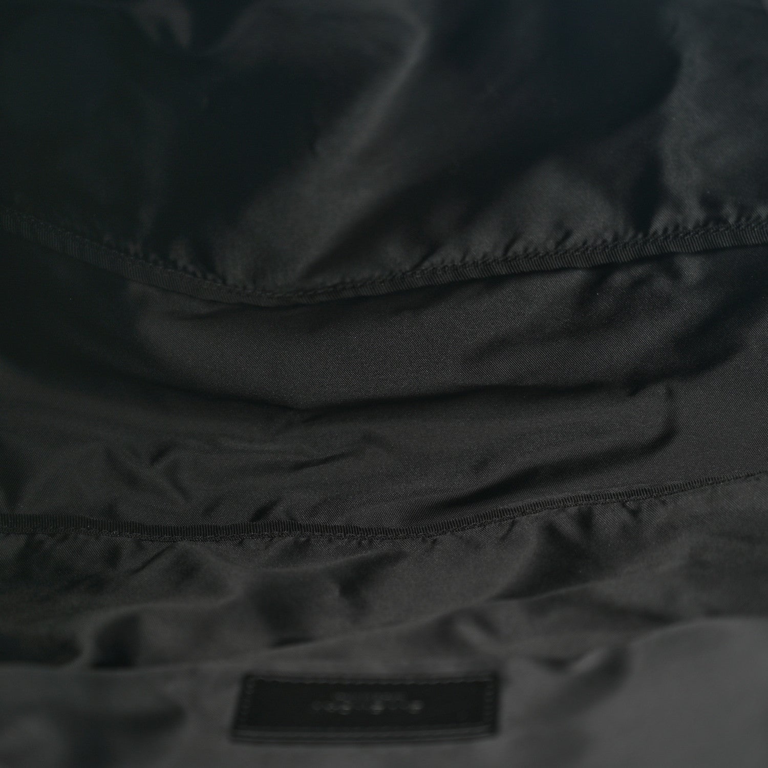 Nylon Logo Gym Duffle Black