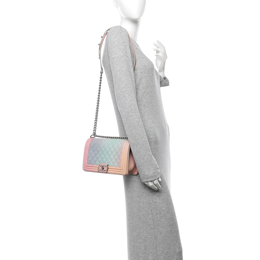 Caviar Quilted Medium Cuba Rainbow Boy Flap Multicolor