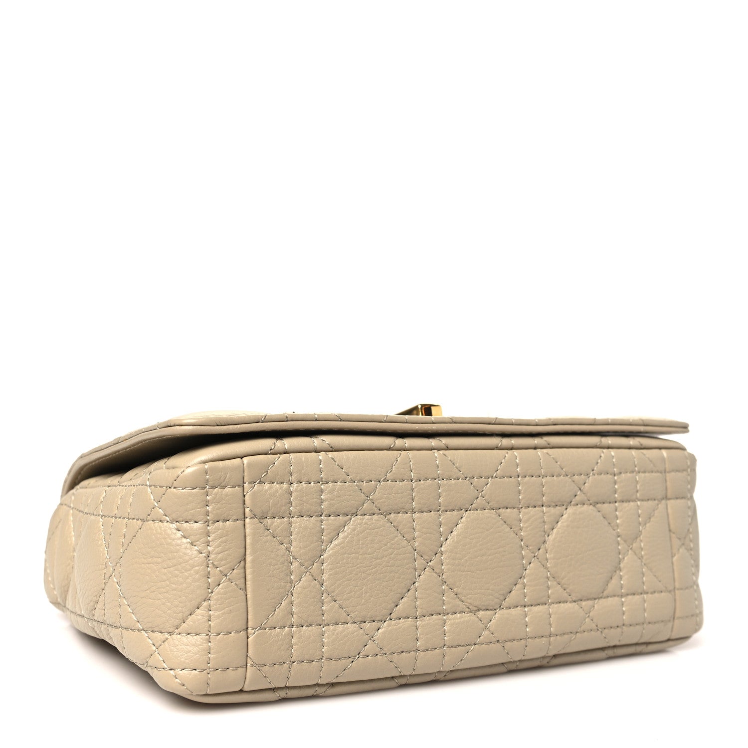 Grained Calfskin Cannage Small Caro Bag Beige