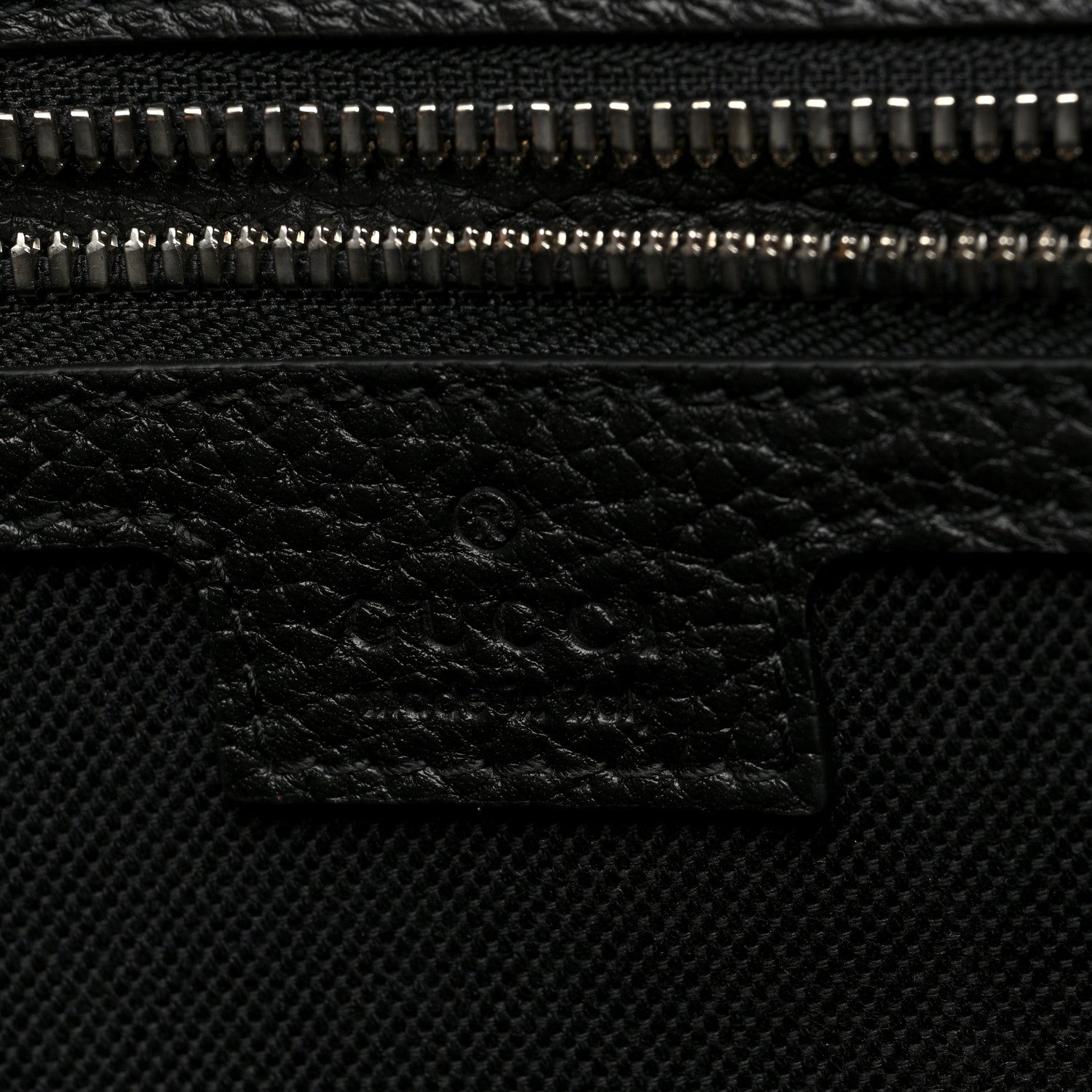 GG Calfskin Web Medium Business Case Black