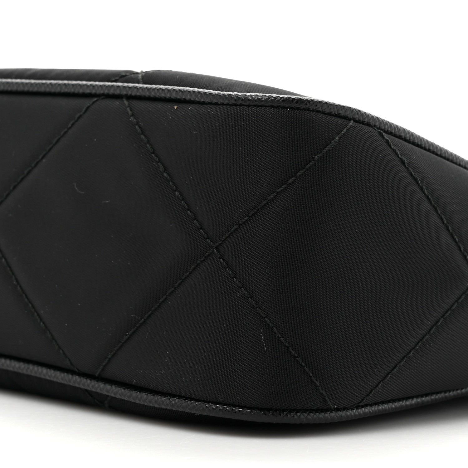 Re-Nylon Saffiano Quilted Mini Re-Edition 1995 Chaine Shoulder Bag Black