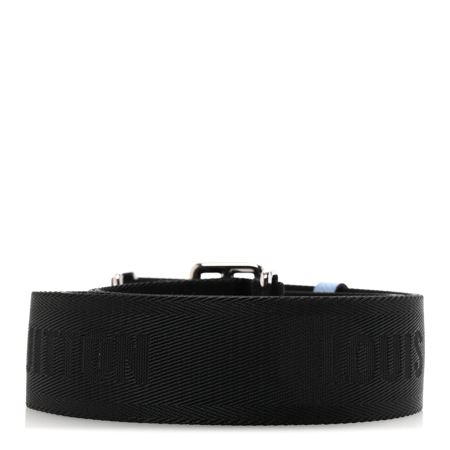 Nylon Alpha Messenger Strap Black Sky Blue