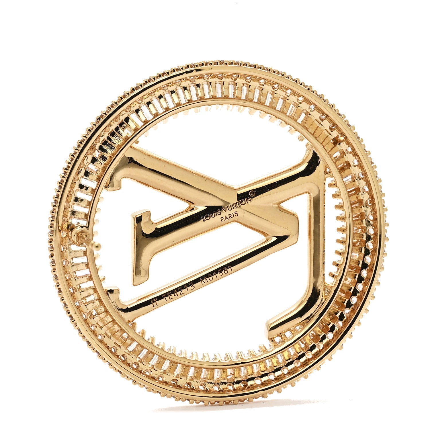 Metal Crystal Sparkling Louise Earrings Gold