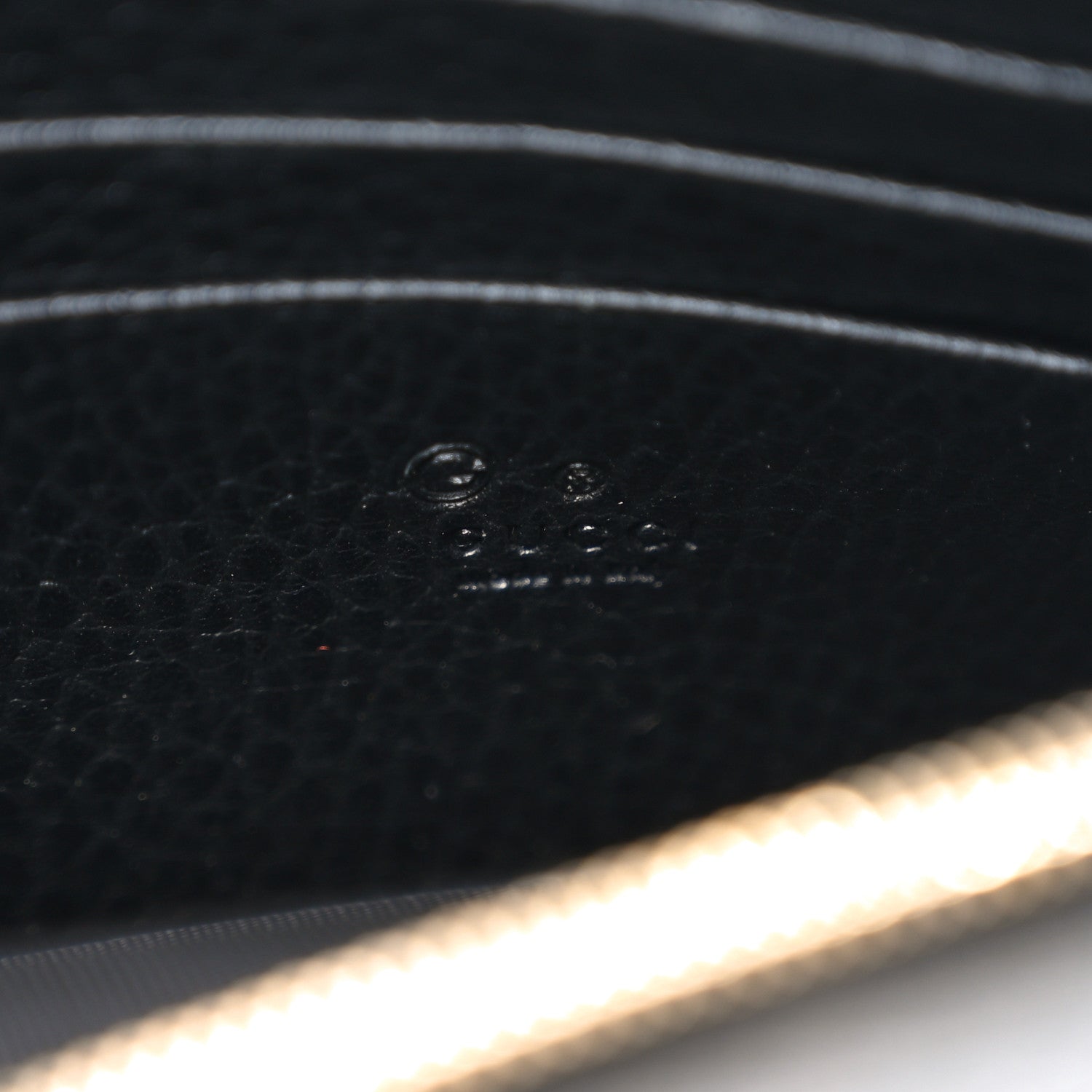 Dollar Calfskin Medium Betty Chain Wallet Black