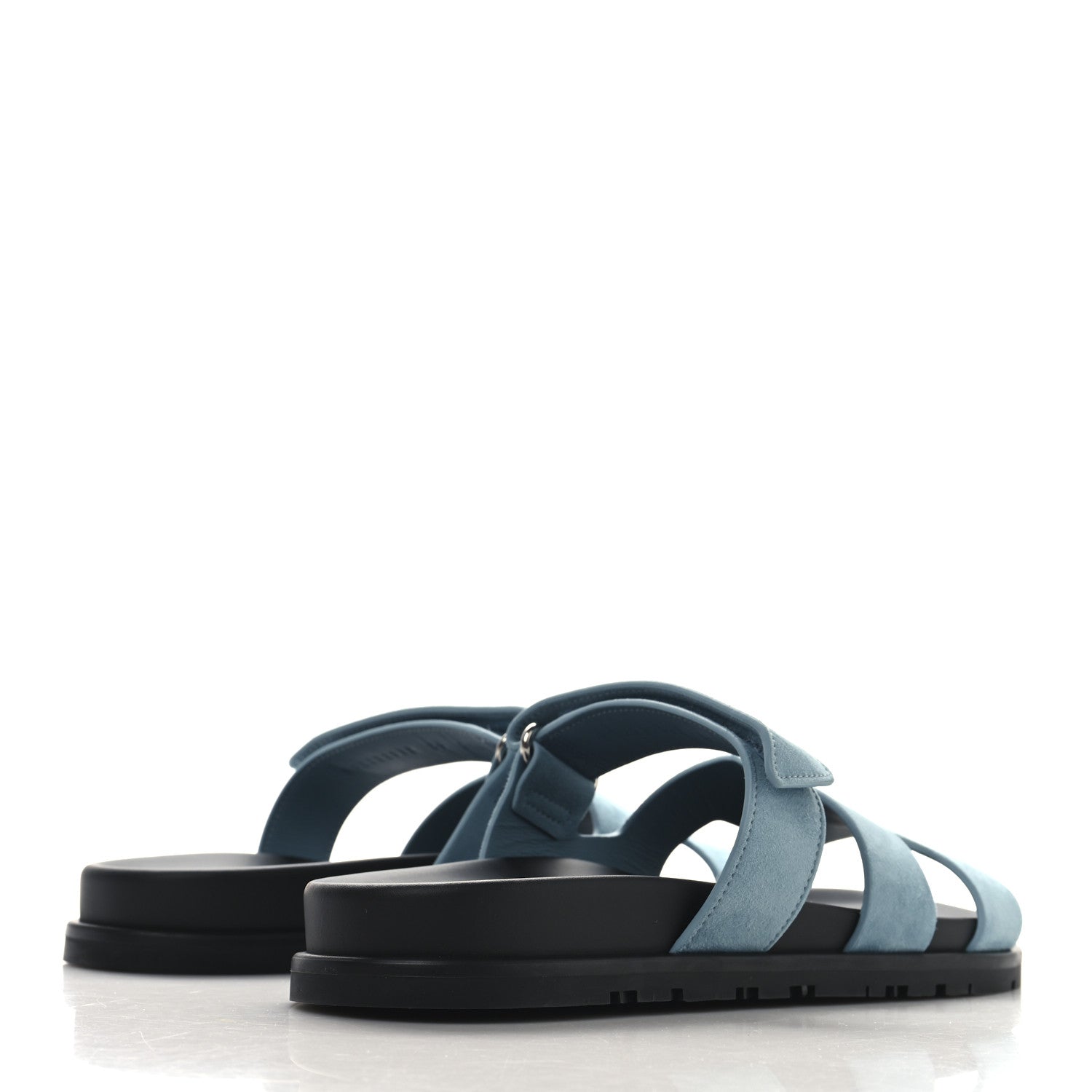 Suede Goatskin Womens Chypre Sandals 39 Bleu Mineral
