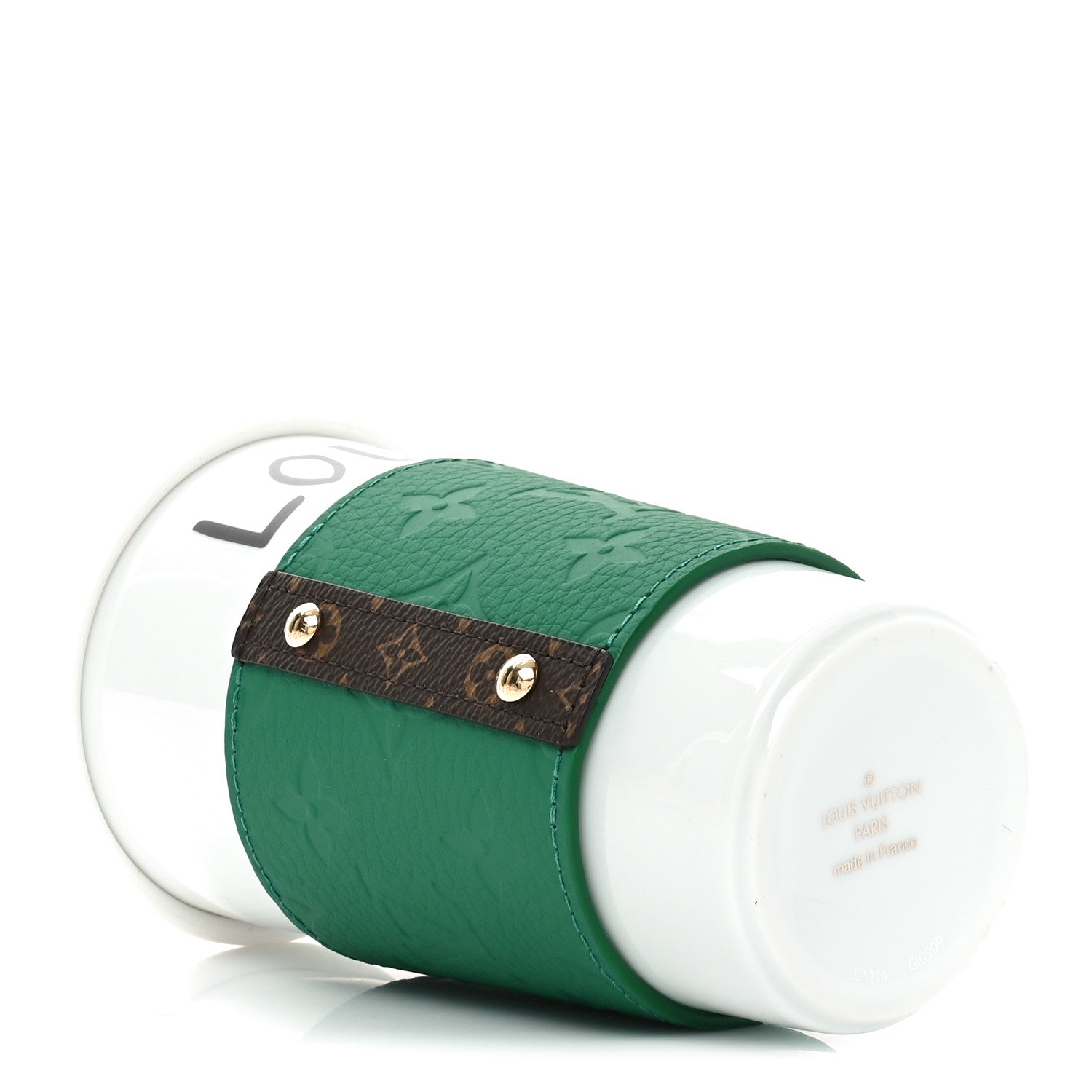 Porcelain Taurillon Louis Cup Green