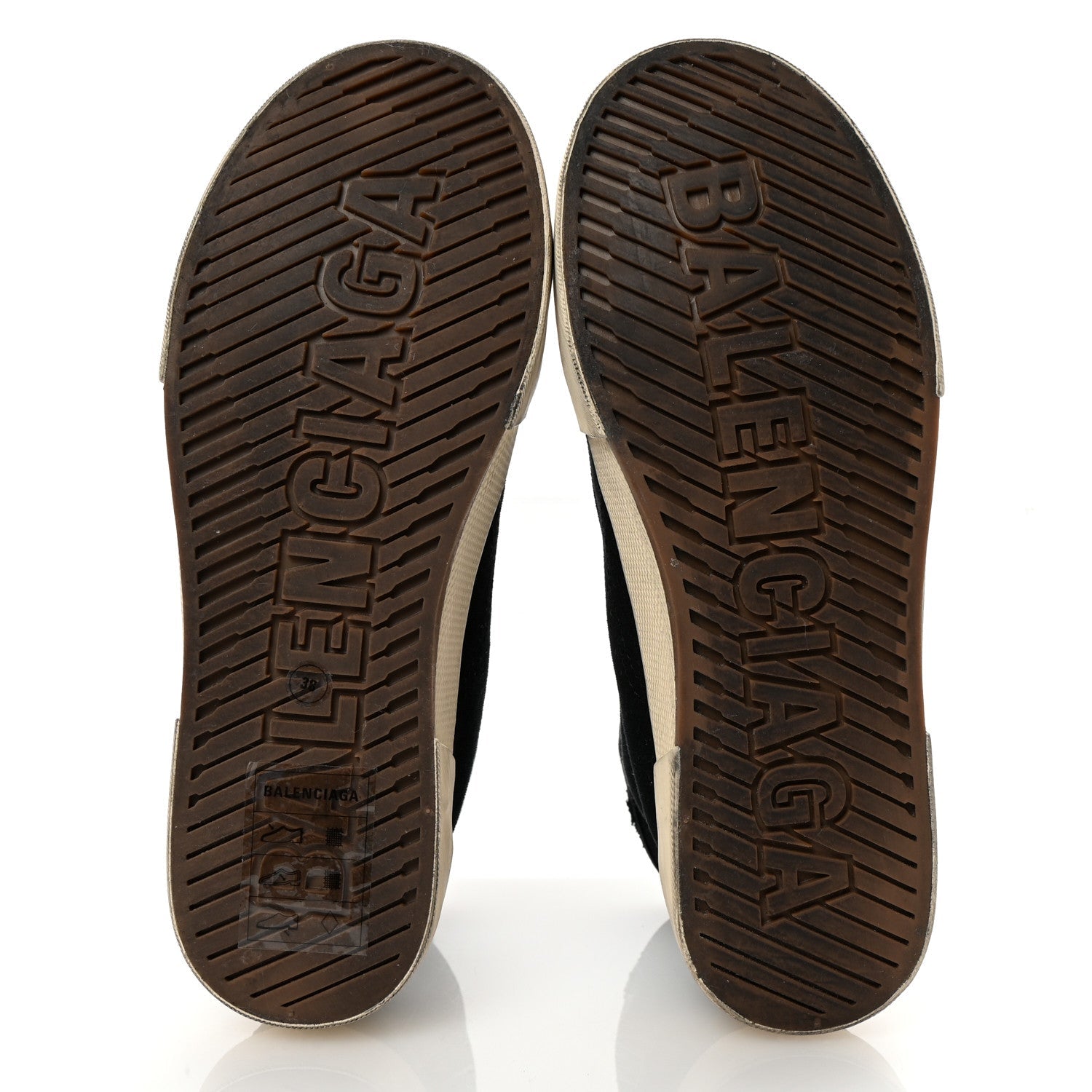 Canvas Distressed Mens Paris High Top Sneakers 38 Black