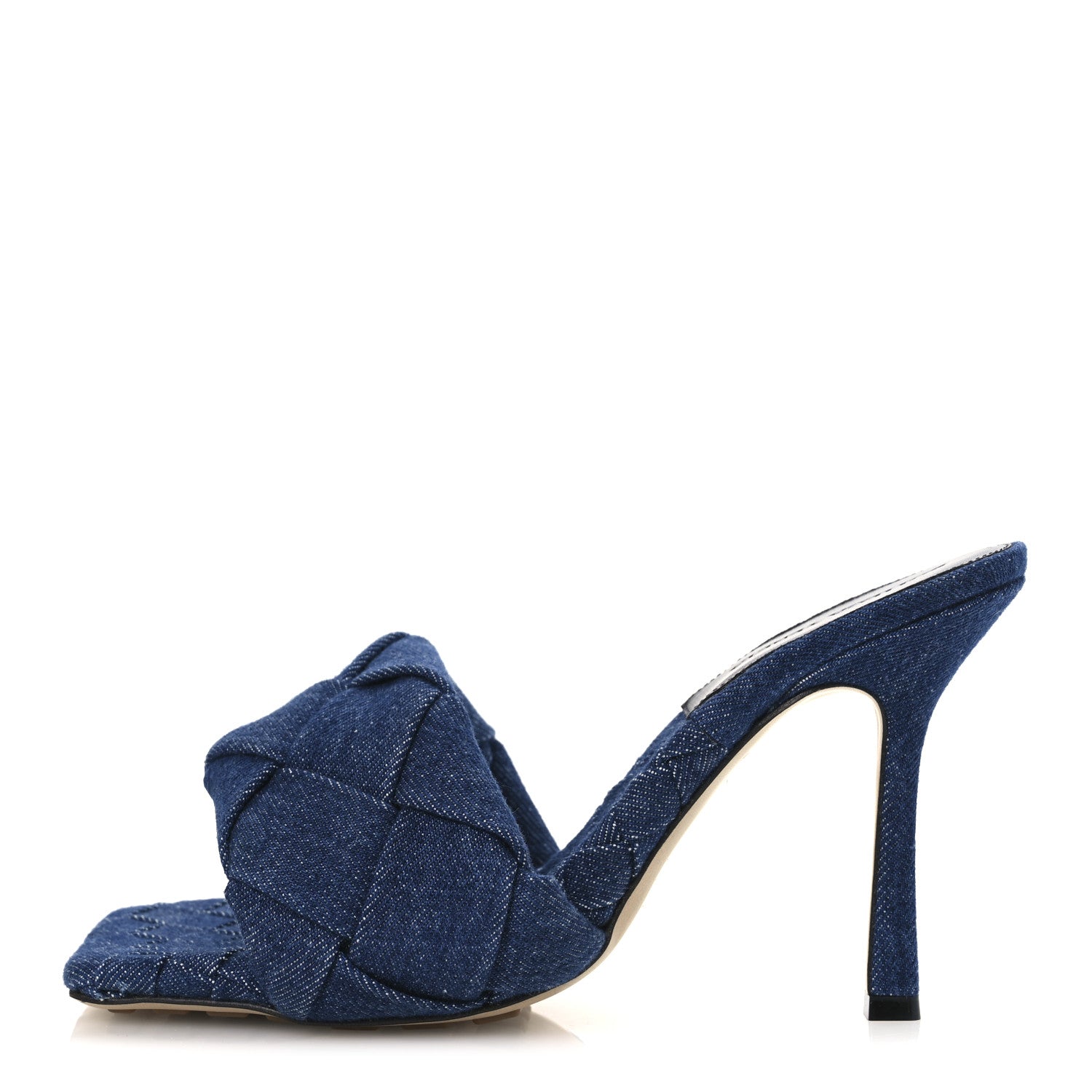Denim Intrecciato Lido Mule 90 Sandals 39.5 Indigo