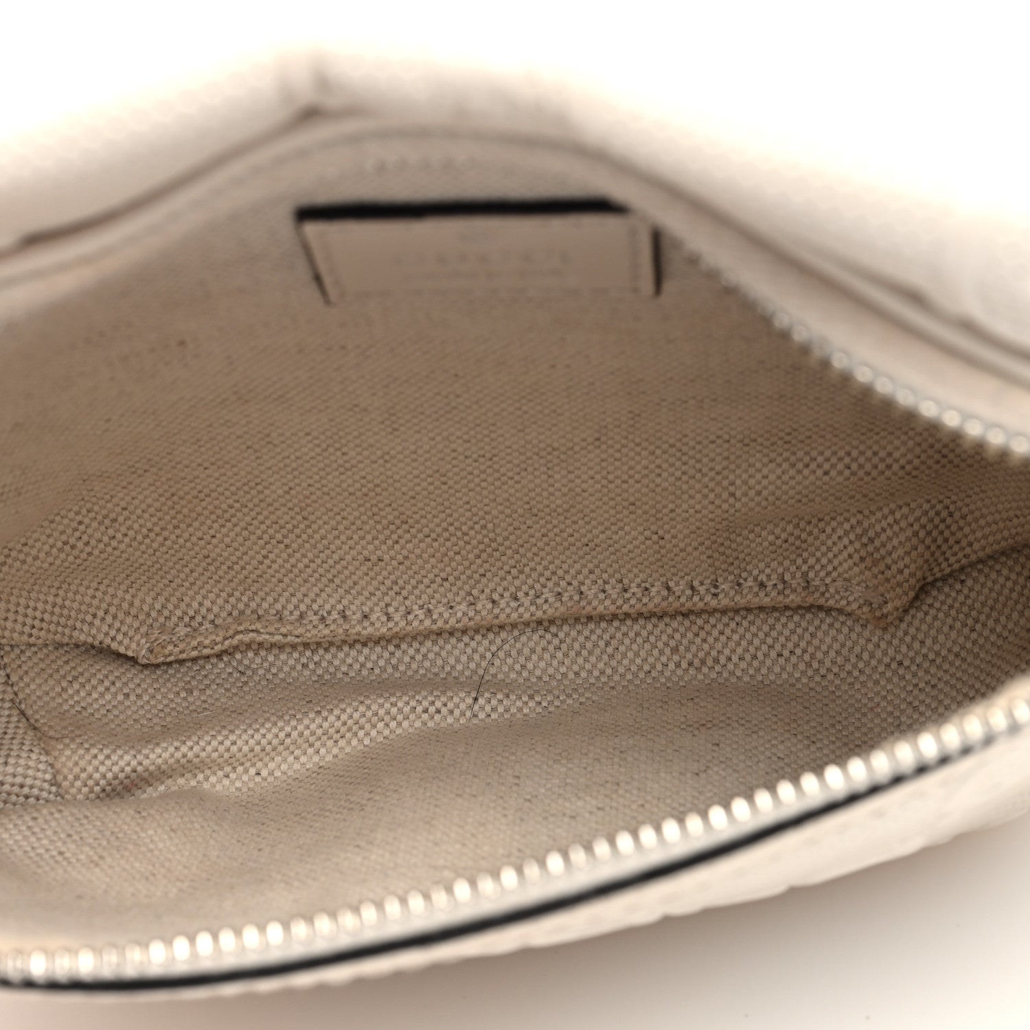 Calfskin GG Tennis Embossed Belt Bag Mystic White