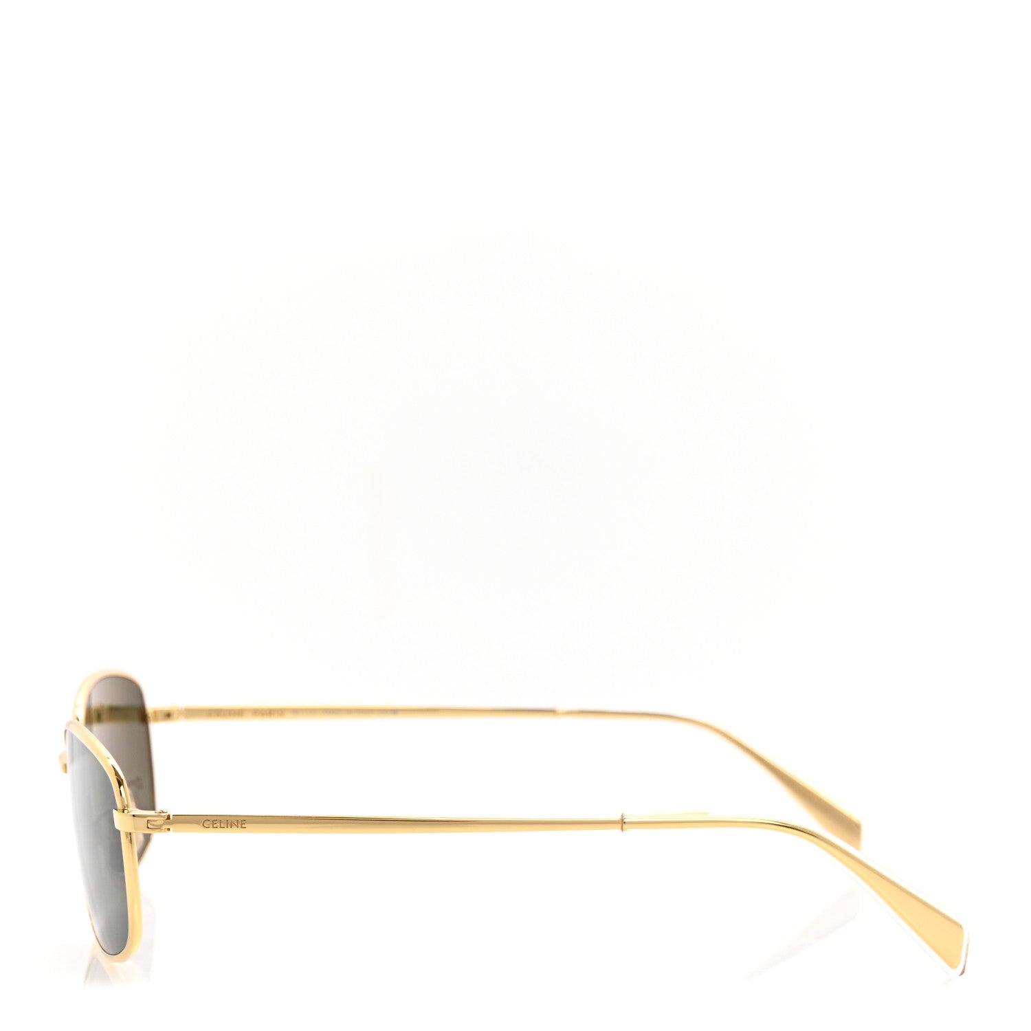 Metal Rhinestone Sunglasses CL40285U Gold