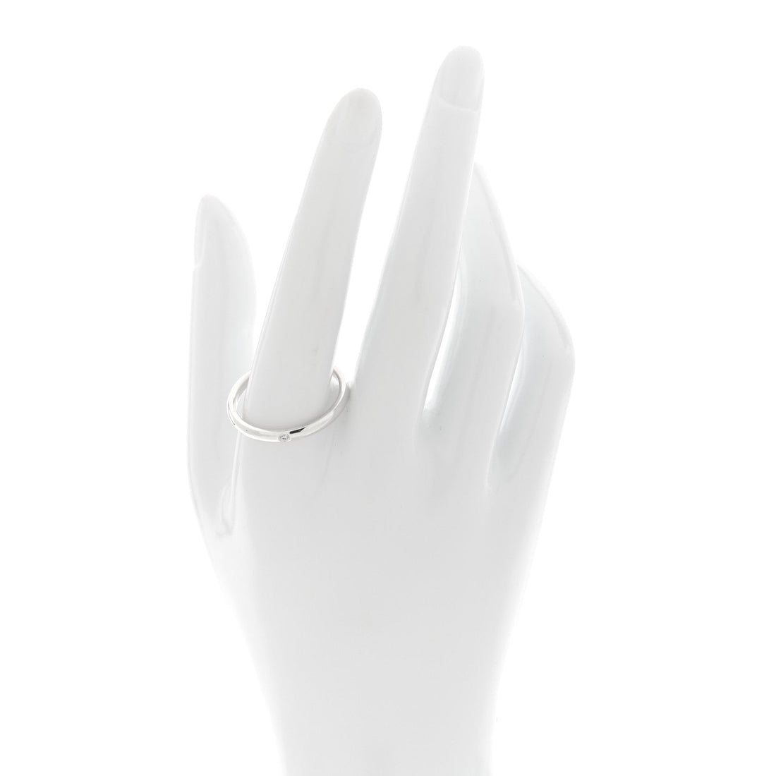 Elsa Peretti Sterling Silver Diamond Band Ring 67 11.75