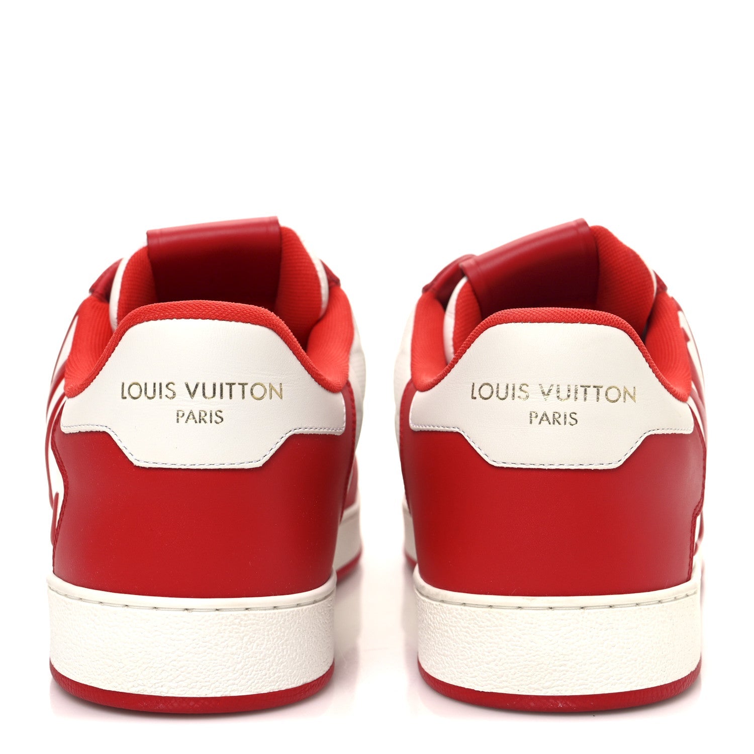 Calfskin Maxi Damier Mens Rivoli Sneakers 8 Orange White