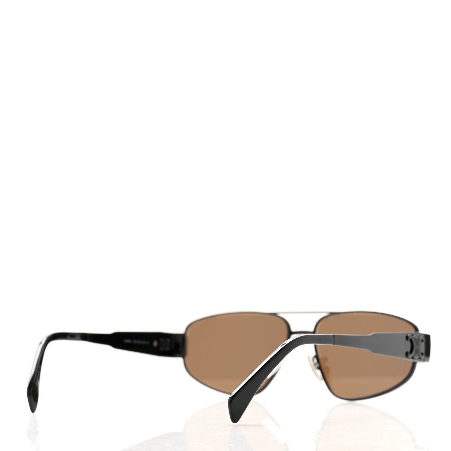 Metal Monochrome Triomphe Sunglasses CL40281U Black Brown