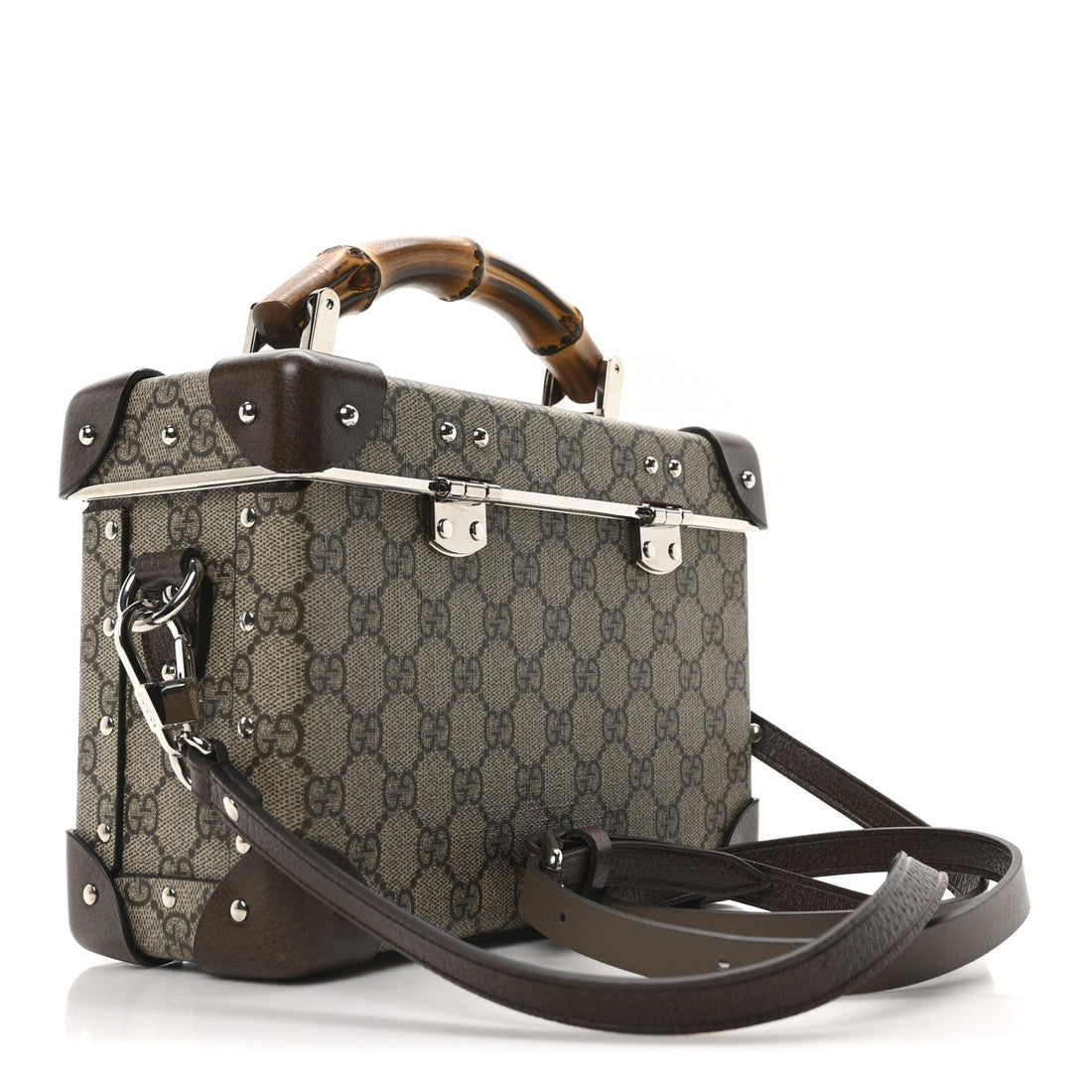 GG Supreme Monogram Globe-Trotter Beauty Case Brown
