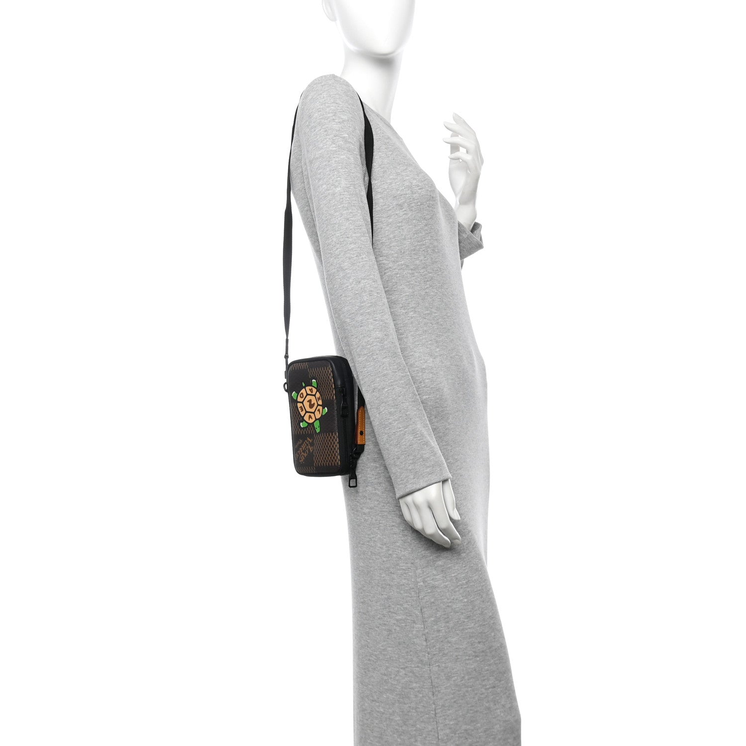 X NIGO Giant Damier Ebene Tortoise Double Phone Pouch