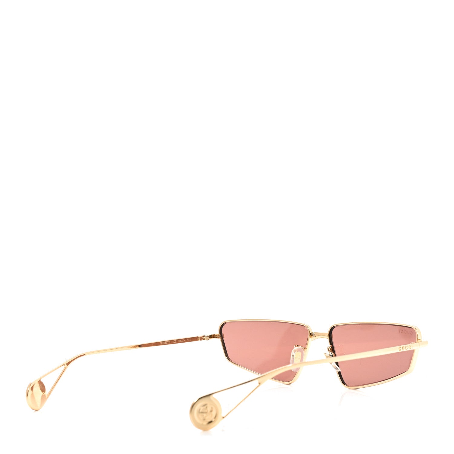 Metal Cat Eye Sunglasses GG0537S Gold Red