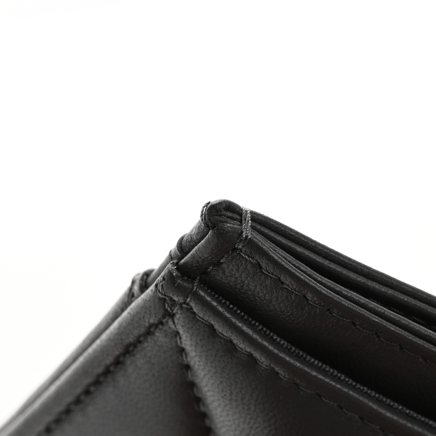 Lambskin Quilted Chanel 19 Card Holder Dark Grey