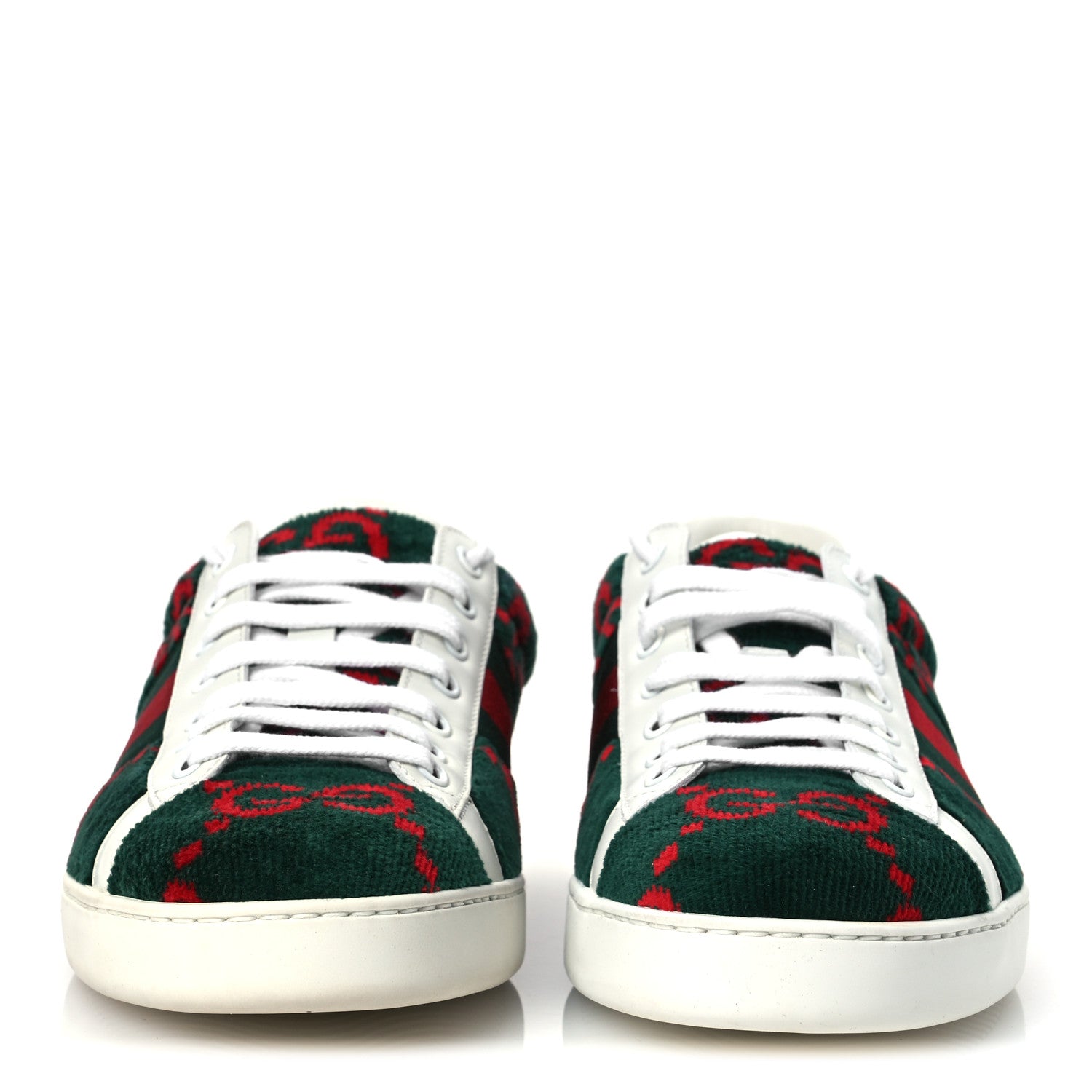 Terry Cloth Big GG Monogram Mens Sneaker 9.5 Green Red