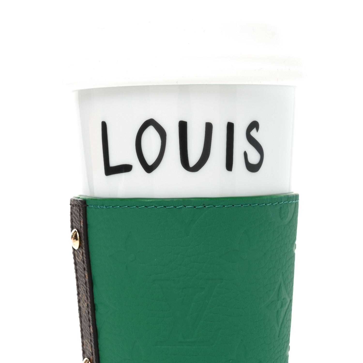 Porcelain Taurillon Louis Cup Green