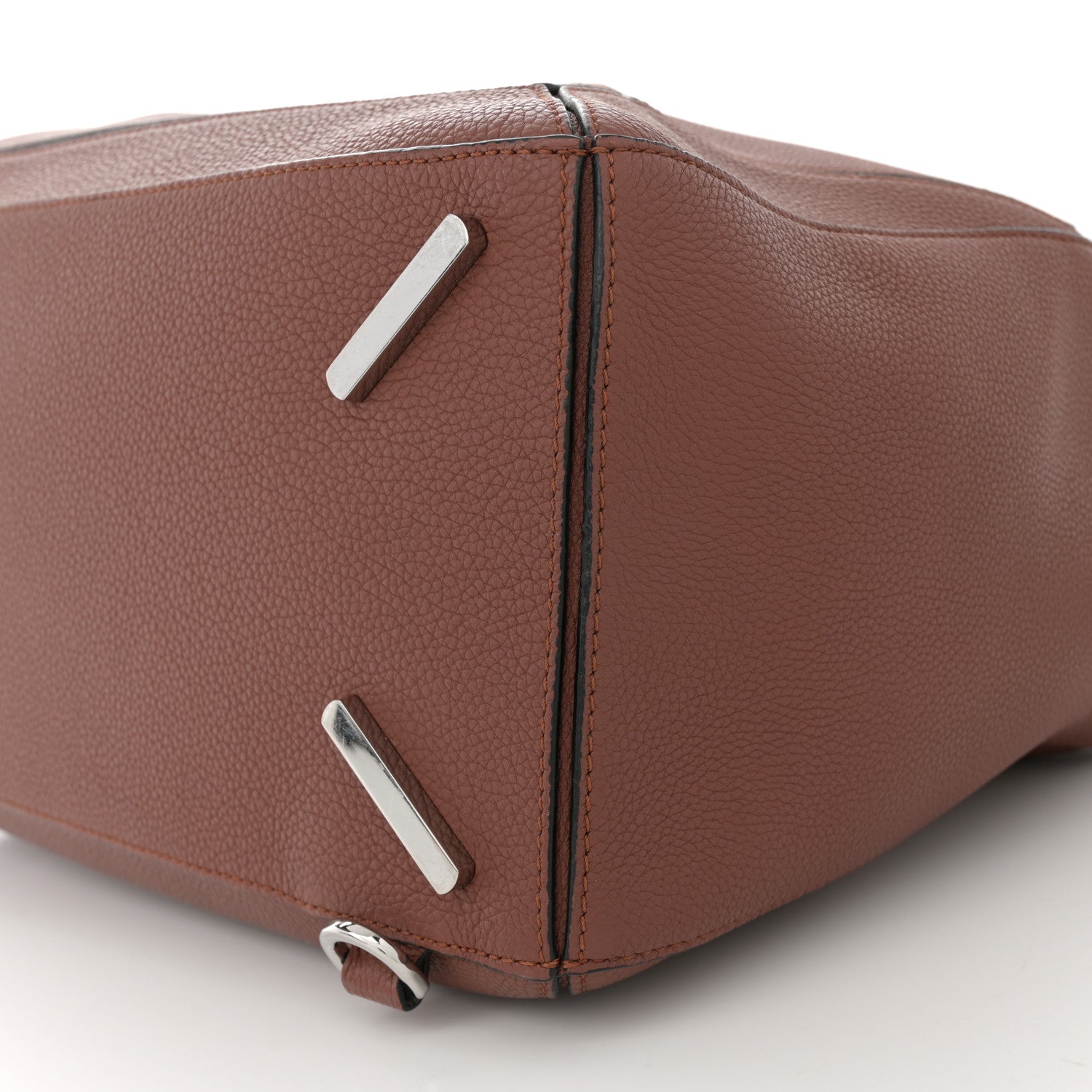 Grained Calfskin Large Puzzle Bag Brown