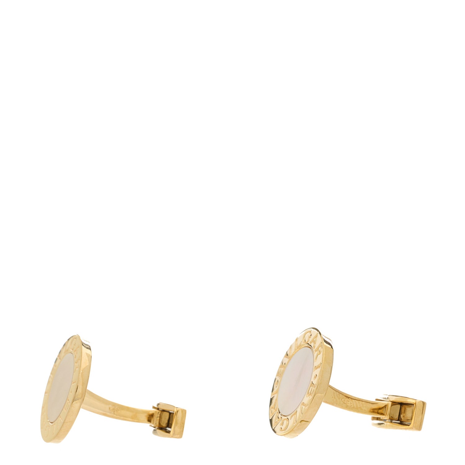 18K Yellow Gold Mother of Pearl BVLGARI BVLGARI Cufflinks