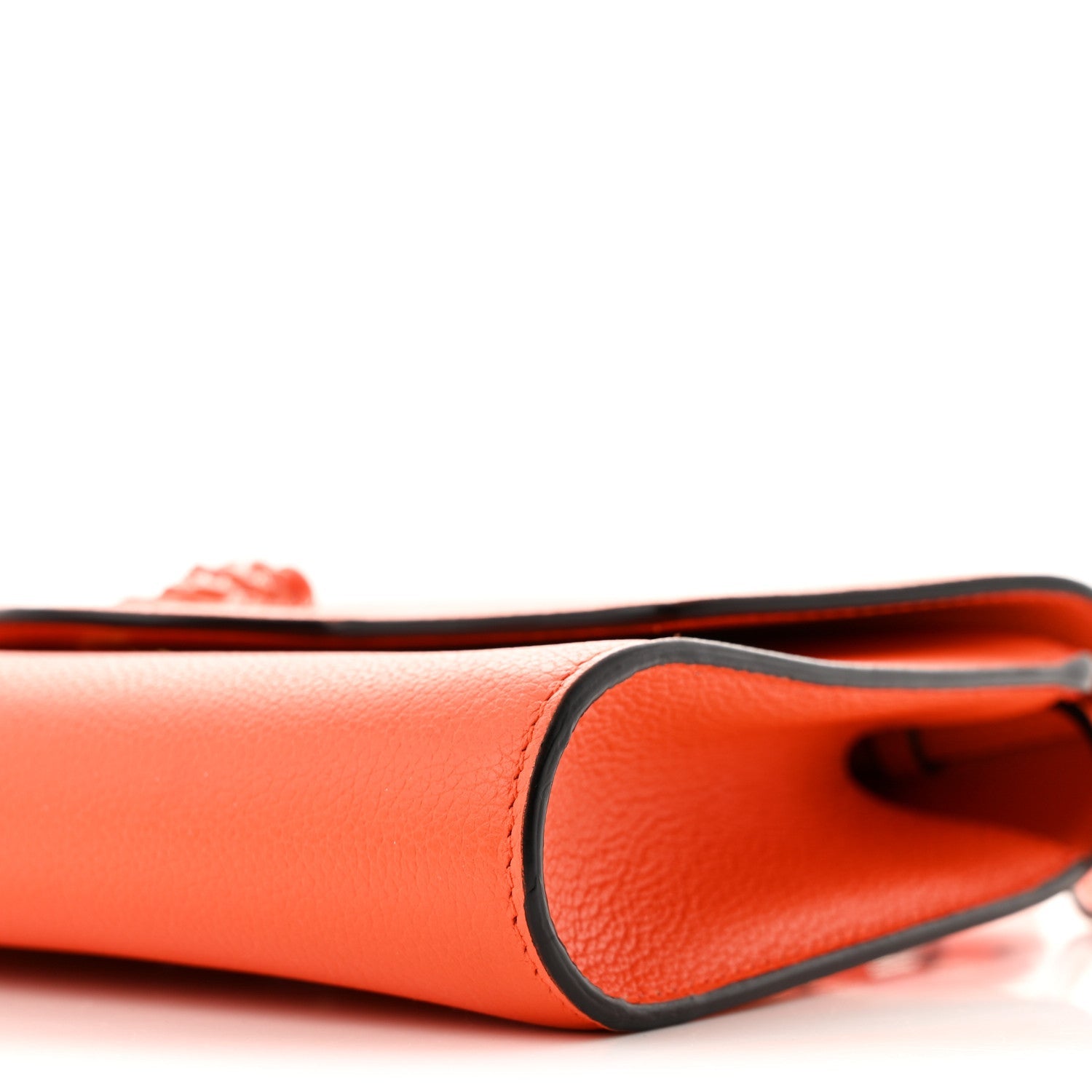 Grained Calfskin La Medusa Crossbody Bag Orange