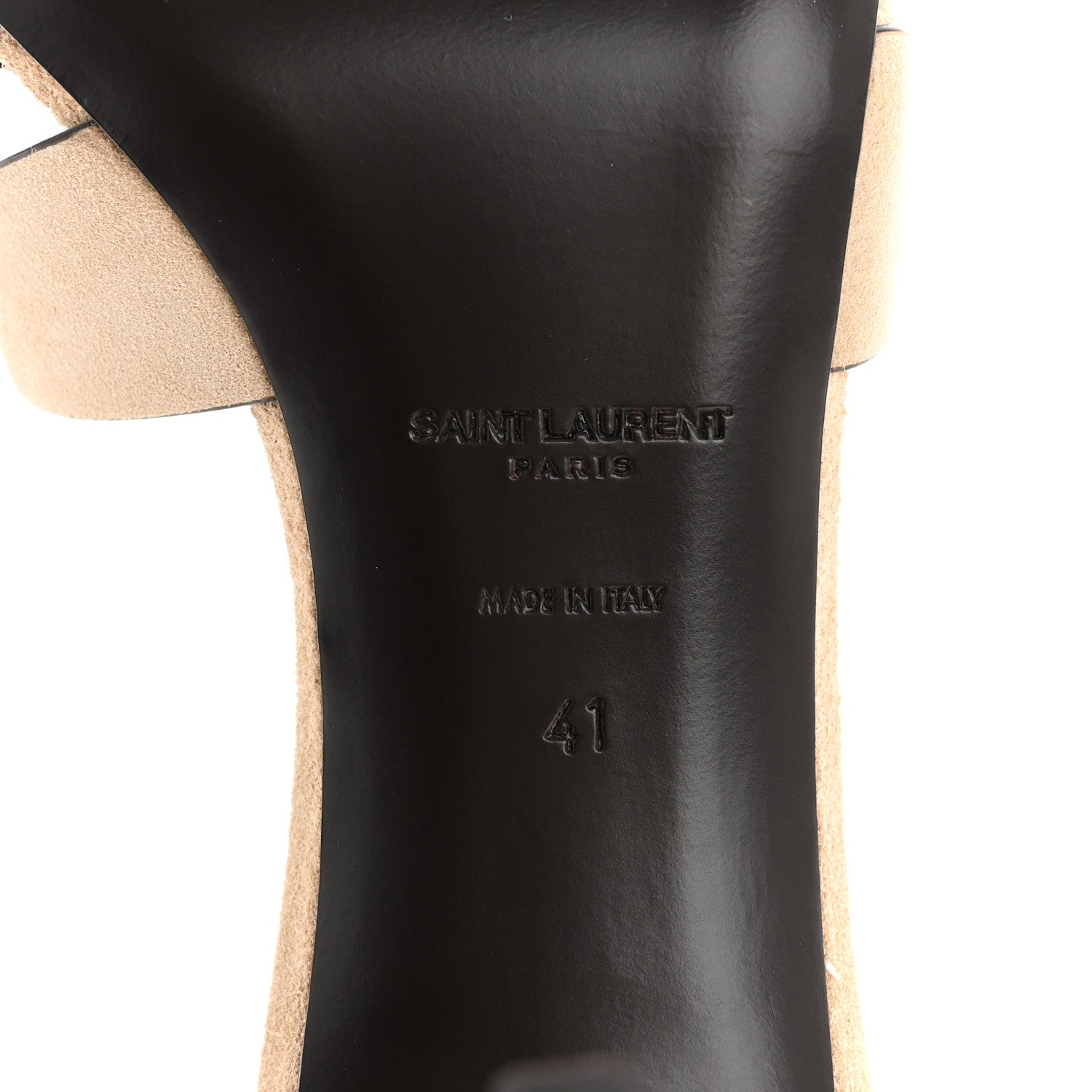 Suede Tribute 85 Slide Sandals 41 Sand