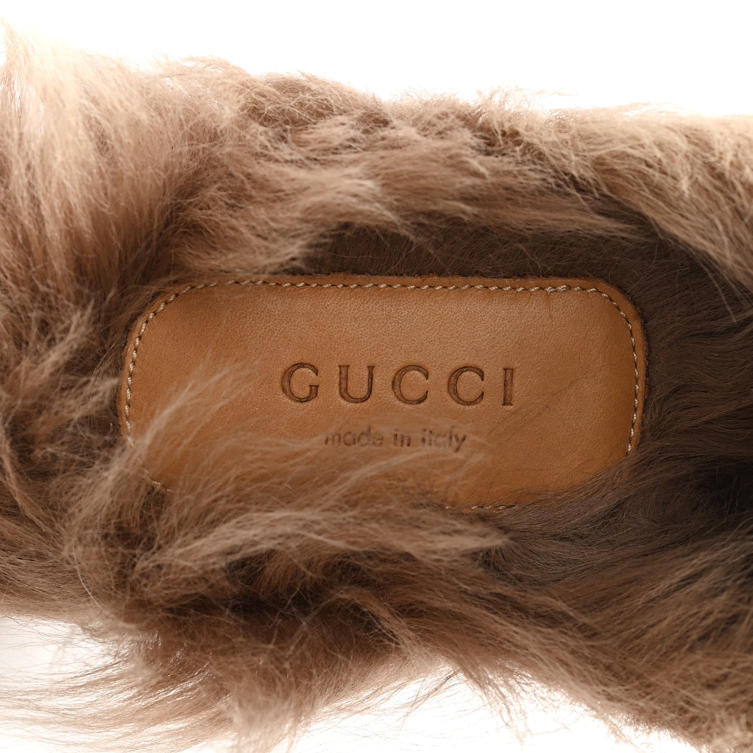 Calfskin Fur Womens Princetown Slippers 36 Black