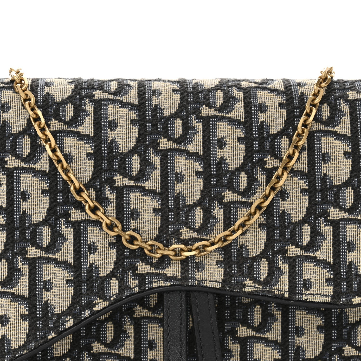 Oblique Saddle Chain Pouch Blue